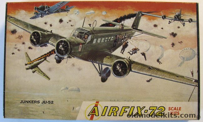 Airfix 1/72 Junkers Ju-52/3M - Floats or Landing Gear Luftwaffe or Swiss - Craftmaster Issue, 3-163 plastic model kit